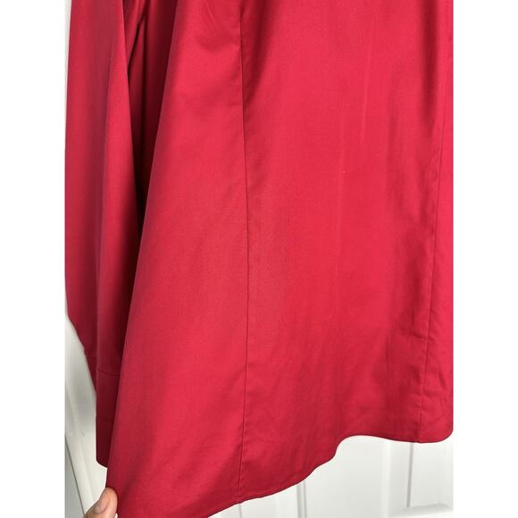 Chicos Womens Shirt 3 XL Red Button Up No Iron Long Sleeve Career Easy Work - Picture 6 of 9